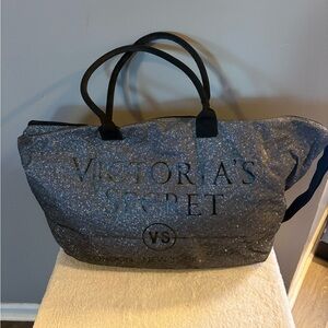 Victoria's Secret Gray Sparkling Tote Bag